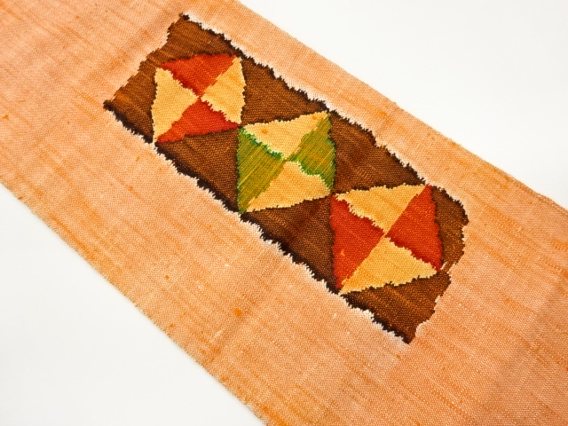 JAPANESE NAGOYA OBI / MAWATA TSUMUGI / WOVEN RHOMBUS